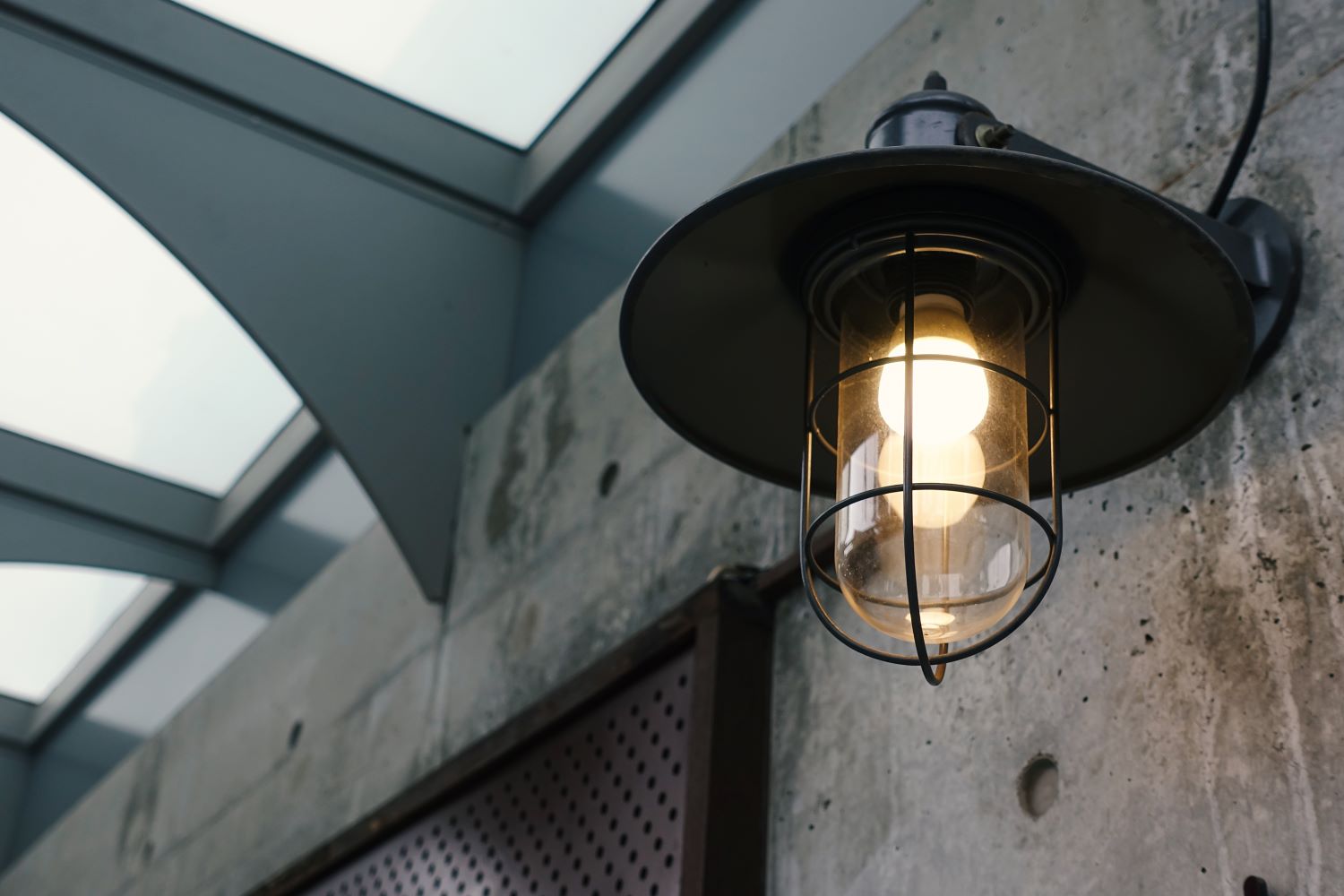 lampe murale industriel